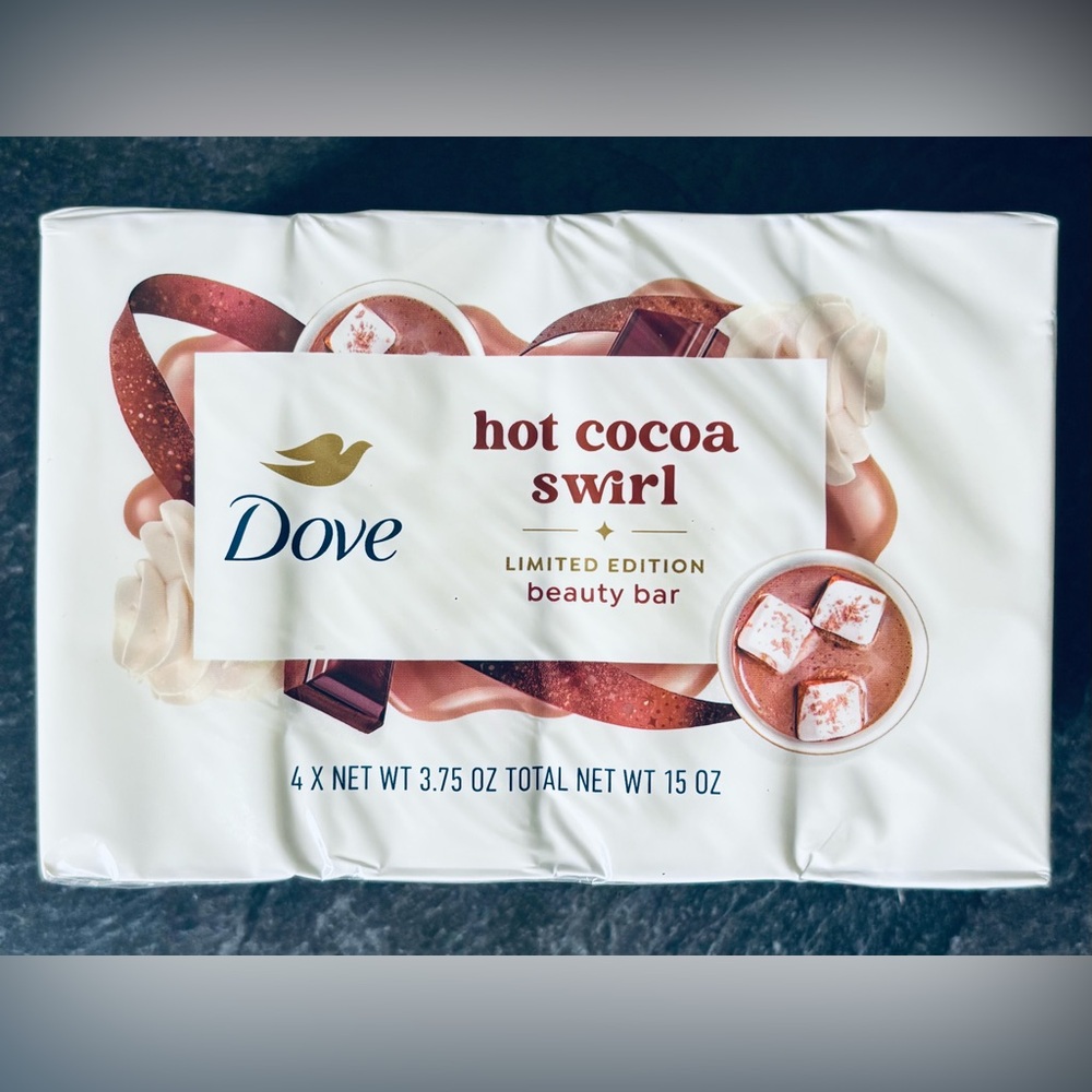 Dove Beauty Limited Edition Holiday Treat Bar Soaps - Hot Cocoa Swirl - 15oz/4pk